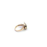 Ladies 14K Yellow Gold Emerald, Sapphire and Natural Diamond Switcheroo Fashion Ring