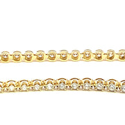 Ladies 14K Yellow Gold 7" Tennis Bracelet with Lab Grown Round Diamonds. 3.40CT