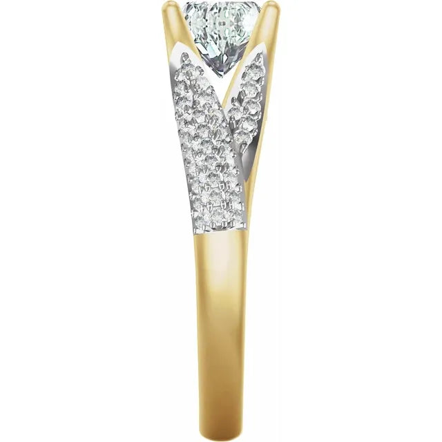 14K Yellow 1.7ct &nbsp;7.4 mm Round Lab-Grown Diamond Engagement Ring