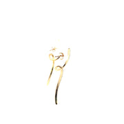 Ladies 14k Yelllow Gold & Natural Diamond Symmetrical Earrings .48CT