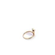 Ladies 14K Yellow Gold Pearl and Natural Diamond Fashion Ring