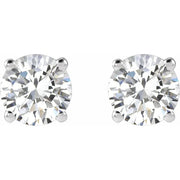 1CTW, VS Clarity, F Color, 14K, Beautiful White Gold Lab Diamond Stud Earrings.